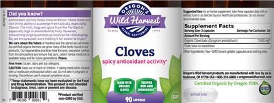 Photo of the Oregon's Wild Harvest Cloves label