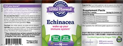 Photo of the Oregon's Wild Harvest Echinacea label