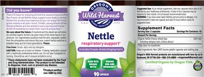 Photo of the Oregon's Wild Harvest Nettle label