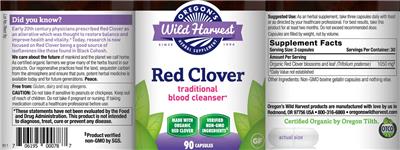 Photo of the Oregon's Wild Harvest Red Clover label