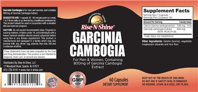 Photo of the Rise-N-Shine Garcinia Cambogia label
