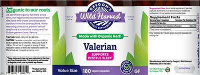Photo of the Oregon's Wild Harvest Valerian label