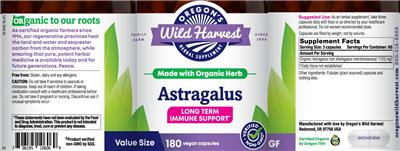 Photo of the Oregon's Wild Harvest Astragalus label