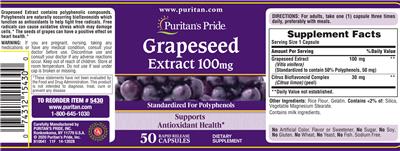 Grapeseed Extract 100 mg