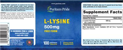 L-Lysine 500 mg