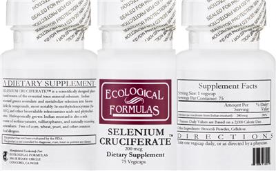 Photo of the Ecological Formulas Selenium Cruciferate 200 mcg label