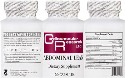 Photo of the Cardiovascular Research Abdominal Lean label