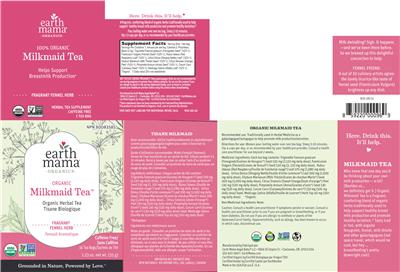 Photo of the Earth Mama Organics Organic Milkmaid Tea label