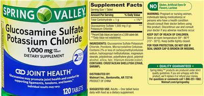 Glucosamine Sulfate Potassium Chloride 1,000 mg
