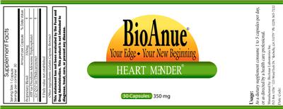 Photo of the BioAnue Heart Mender label