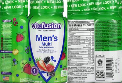 Photo of the vitafusion Men's Multi label