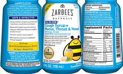 Cough Syrup + Mucus, Throat & Nasal Natural Grape Flavor