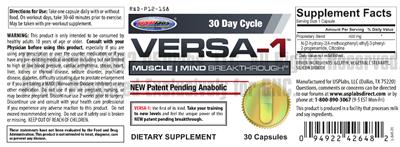Photo of the USPlabs Versa-1 label