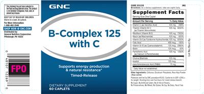 Photo of the GNC B-Complex 125 with C label
