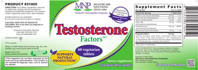 Photo of the MNP Michael's Naturopathic Programs Testosterone Factors label