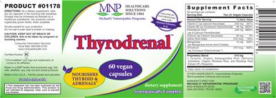 Photo of the MNP Michael's Naturopathic Programs Thyrodrenal label