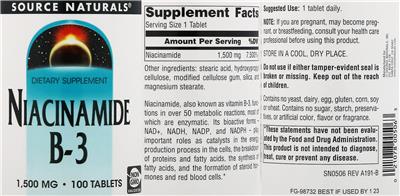Niacinamide 1,500 mg