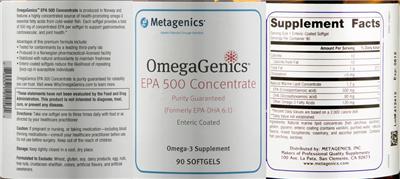 OmegaGenics EPA 500 Concentrate