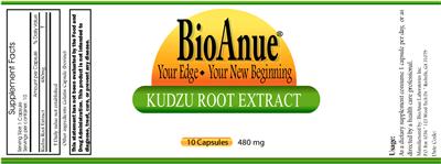 Photo of the BioAnue Kudzu Root Extract label