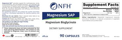 Product label for Magnesium SAP