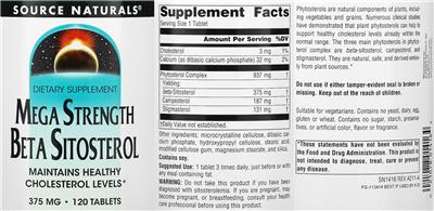 Mega Strength Beta Sitosterol 375 mg