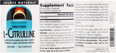 L-Citrulline 500 mg