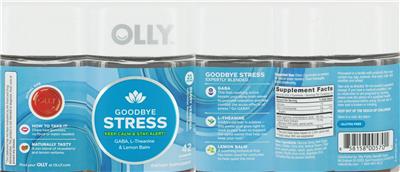 Photo of the OLLY Goodbye Stress Berry Verbena label