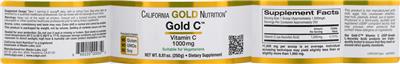 Gold C ビタミンC 1,000mg 60粒 のラベル画像（NIH DSLD）