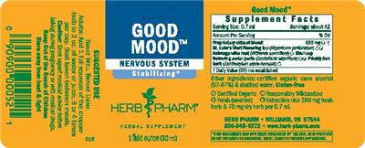 Photo of the Herb Pharm Good Mood label