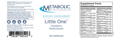 Photo of the Metabolic Maintenance Little One label
