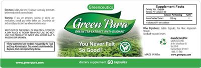Photo of the Greenceutics Green Pura label