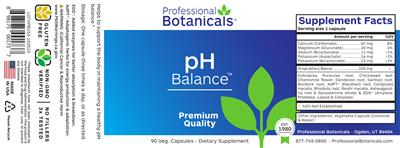 Photo of the Professional Botanicals pH Balance label
