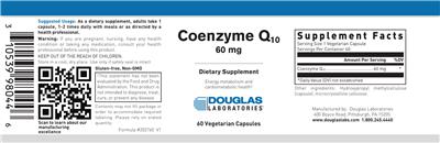 Photo of the Douglas Laboratories Coenzyme Q10 60 mg label