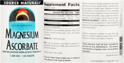 Magnesium Ascorbate 1000 mg