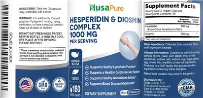 Product label image for Hesperidin & Diosmin Complex 1000 mg