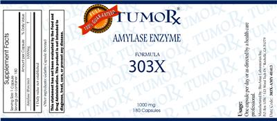 Photo of the TumoRx Formula 303X 1000 mg label