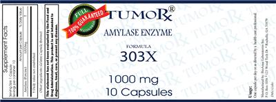 Photo of the TumoRx Formula 303X 1000 mg label