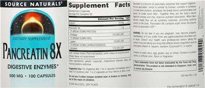 Pancreatin 8X 500 mg