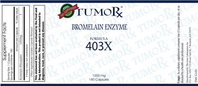 Photo of the TumoRx Formula 403X 1000 mg label