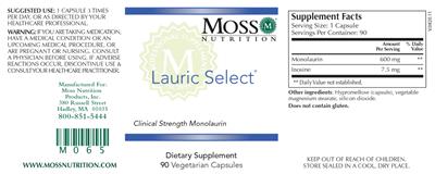 Photo of the Moss Nutrition Lauric Select label