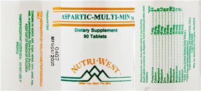 Photo of the Nutri-West Aspartic-Multi-Min label