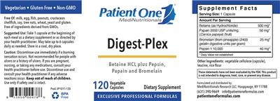 Photo of the Patient One 1 MediNutritionals Digest-Plex label