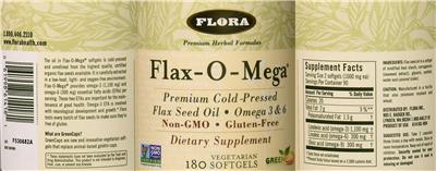 Photo of the Flora Flax-O-Mega label