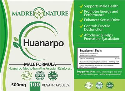 Photo of the Madre Nature Huanarpo 500 mg label