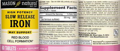 Iron High Potency Slow Release