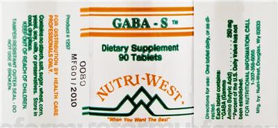 Photo of the Nutri-West Gaba- S label