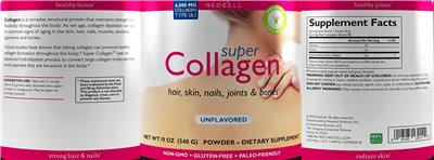 Photo of the NeoCell Super Collagen Unflavored label