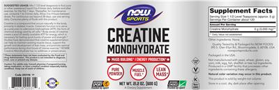 Product label image for Creatine Monohydrate