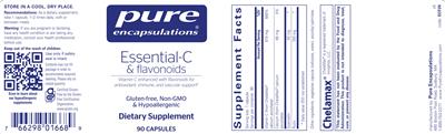 Photo of the Pure Encapsulations Essential-C & Flavonoids label