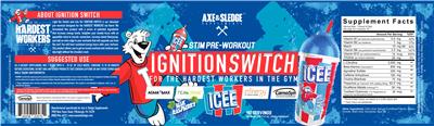 Photo of the Axe & Sledge Supplements Ignition Switch ICEE Blue Raspberry label